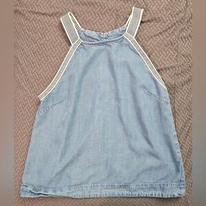 Cloth & Stone Blue Tank Top with Striped Straps